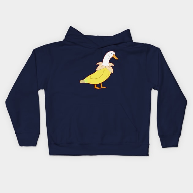 Banana Duck Kids Hoodie by saradaboru